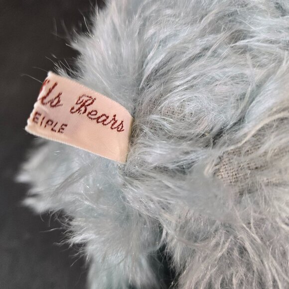 River Hills Bears by Edda Seiple - Blue Mohair Jointed Bear Ruffle Collar 11" - Picture 10 of 12